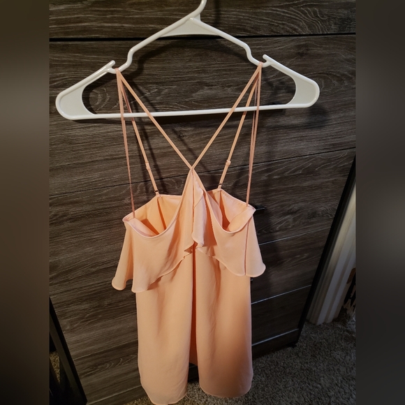 HAUTE HIPPIE NWOT Pink Ashbury Ruffle Mini Dress - SIZE S - Picture 2 of 5